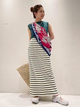 「ノースリーブニット」｜konmiさん（レディース・152cm）の春コーディネート