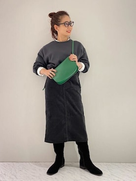 「スローブイエナ」｜「アイテム（スウェット）」を使った、konmiさん（レディース・152cm）の秋コーディネート
