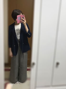 「archives（アルシーヴ）のアイテム（ジャケット/アウター）」を使った、やかかさん（レディース・159cm）の春コーディネート