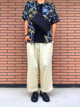 「Daniel Wellington（ダニエルウェリントン）の【Daniel Wellington】レザーバンド３６ＭＭ（アナログ腕時計）」を使った、yama◎さん（メンズ・178cm）の夏コーディネート