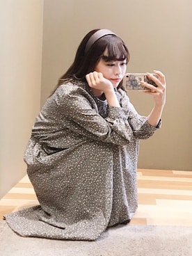 「アイテム（カチューシャ、ブラウン系）」を使った、ﾕﾂﾞﾂﾞｷさん（レディース・157cm）の秋コーディネート