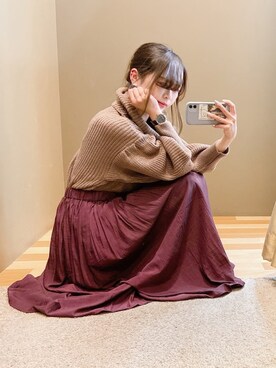 ユヅヅキさん(レディース・157cm)の冬コーディネート