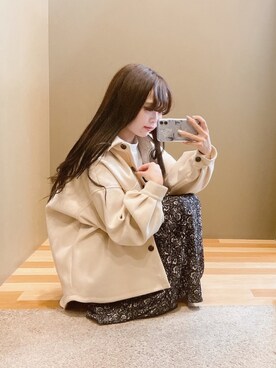 「Green　Parks（グリーンパークス）の・【ELENCARE DUE】 裏付CPOジャケット＊（その他アウター）」を使った、ﾕﾂﾞﾂﾞｷさん（レディース・157cm）の冬コーディネート