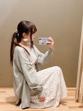 「ANEMONE（アネモネ）のアイテム（その他ヘアアクセサリー）」を使った、ﾕﾂﾞﾂﾞｷさん（レディース・157cm）の春コーディネート