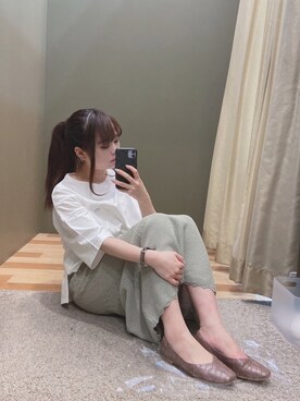 「Lee（リー）のアイテム（Tシャツ/カットソー）」を使った、ﾕﾂﾞﾂﾞｷさん（レディース・157cm）の春コーディネート