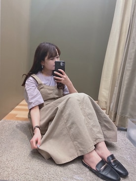 「Lee（リー）のアイテム（Tシャツ/カットソー）」を使った、ﾕﾂﾞﾂﾞｷさん（レディース・158cm）の春コーディネート