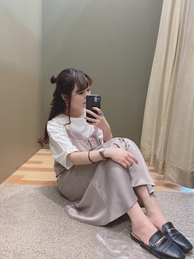 「Petit fleur（プチフルール）のアイテム」を使った、ﾕﾂﾞﾂﾞｷさん（レディース・158cm）の春コーディネート