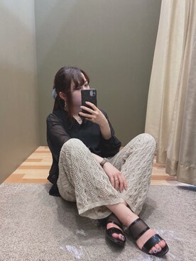 「Petit fleur（プチフルール）のアイテム」を使った、ﾕﾂﾞﾂﾞｷさん（レディース・158cm）の春コーディネート