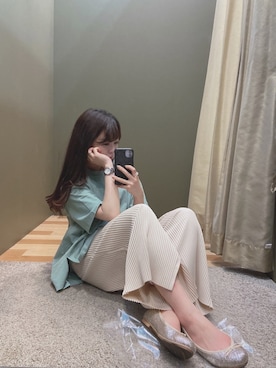 「Petit fleur（プチフルール）のアイテム」を使った、ﾕﾂﾞﾂﾞｷさん（レディース・158cm）の春コーディネート