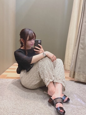 「Petit fleur（プチフルール）のアイテム」を使った、ﾕﾂﾞﾂﾞｷさん（レディース・158cm）の春コーディネート