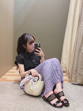 「COACH（コーチ）のアイテム（アクセサリー）」を使った、ﾕﾂﾞﾂﾞｷさん（レディース・158cm）の夏コーディネート