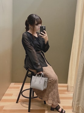 「Petit fleur（プチフルール）のアイテム」を使った、ﾕﾂﾞﾂﾞｷさん（レディース・158cm）の夏コーディネート