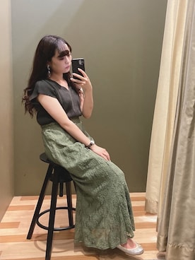 「Petit fleur（プチフルール）のアイテム」を使った、ﾕﾂﾞﾂﾞｷさん（レディース・158cm）の夏コーディネート