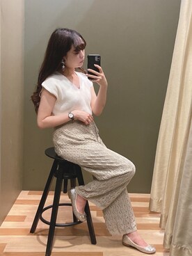 「Petit fleur（プチフルール）のアイテム」を使った、ﾕﾂﾞﾂﾞｷさん（レディース・157cm）の夏コーディネート