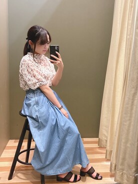 ﾕﾂﾞﾂﾞｷさん（レディース・157cm）の夏コーディネート
