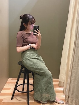 「Petit fleur（プチフルール）のアイテム」を使った、ﾕﾂﾞﾂﾞｷさん（レディース・157cm）の夏コーディネート