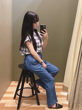 ﾕﾂﾞﾂﾞｷさん（レディース・157cm）の夏コーディネート