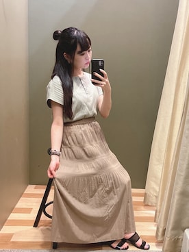 「ELENCARE DUE（エレンカーレデュエ）のアイテム」を使った、ﾕﾂﾞﾂﾞｷさん（レディース・157cm）の夏コーディネート