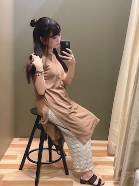 「Petit fleur（プチフルール）のアイテム」を使った、ﾕﾂﾞﾂﾞｷさん（レディース・157cm）の夏コーディネート