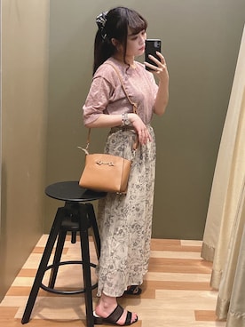 「rienda（リエンダ）のアイテム（財布/小物）」を使った、ﾕﾂﾞﾂﾞｷさん（レディース・157cm）の夏コーディネート