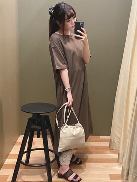 「Petit fleur（プチフルール）のアイテム」を使った、ﾕﾂﾞﾂﾞｷさん（レディース・157cm）の夏コーディネート