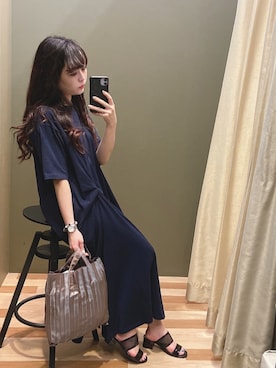 「Green　Parks（グリーンパークス）のアイテム（ワンピース）」を使った、ﾕﾂﾞﾂﾞｷさん（レディース・157cm）の夏コーディネート