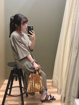 「rienda（リエンダ）のアイテム（財布/小物）」を使った、ﾕﾂﾞﾂﾞｷさん（レディース・157cm）の夏コーディネート