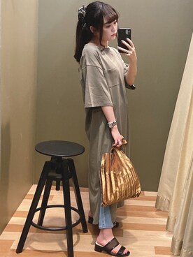 「rienda（リエンダ）のアイテム（財布/小物）」を使った、ﾕﾂﾞﾂﾞｷさん（レディース・157cm）の夏コーディネート