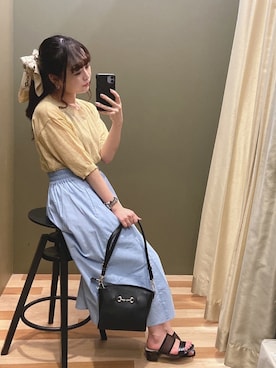 「rienda（リエンダ）のアイテム（財布/小物）」を使った、ﾕﾂﾞﾂﾞｷさん（レディース・157cm）の夏コーディネート