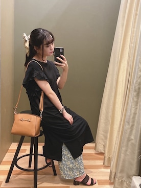 「rienda（リエンダ）のアイテム（財布/小物）」を使った、ﾕﾂﾞﾂﾞｷさん（レディース・157cm）の夏コーディネート