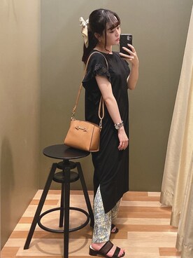 「rienda（リエンダ）のアイテム（財布/小物）」を使った、ﾕﾂﾞﾂﾞｷさん（レディース・157cm）の夏コーディネート
