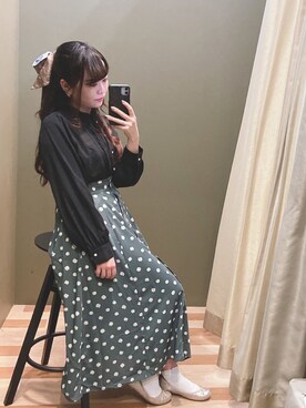 「RAY CASSIN（レイカズン）のアイテム（スカート）」を使った、ﾕﾂﾞﾂﾞｷさん（レディース・157cm）の秋コーディネート