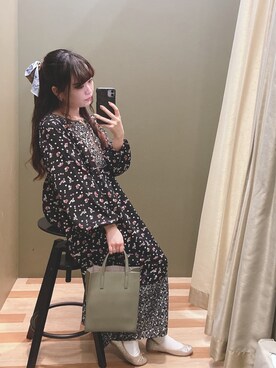 「cache cache（カシュ カシュ）のアイテム（トートバッグ）」を使った、ﾕﾂﾞﾂﾞｷさん（レディース・157cm）の秋コーディネート