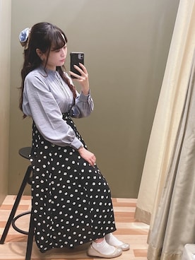 「RAY CASSIN（レイカズン）のアイテム（スカート）」を使った、ﾕﾂﾞﾂﾞｷさん（レディース・157cm）の秋コーディネート