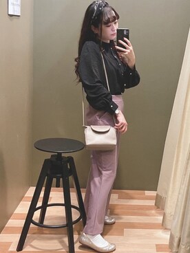「rienda（リエンダ）のアイテム（財布/小物）」を使った、ﾕﾂﾞﾂﾞｷさん（レディース・157cm）の秋コーディネート
