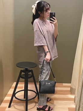 「rienda（リエンダ）のアイテム（財布/小物）」を使った、ﾕﾂﾞﾂﾞｷさん（レディース・157cm）の秋コーディネート