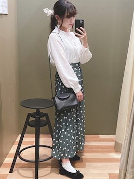 「RAY CASSIN（レイカズン）のアイテム（スカート）」を使った、ﾕﾂﾞﾂﾞｷさん（レディース・157cm）の秋コーディネート