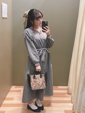 「ELENCARE DUE（エレンカーレデュエ）のアイテム」を使った、ﾕﾂﾞﾂﾞｷさん（レディース・157cm）の秋コーディネート