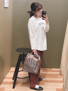 「Lee（リー）のアイテム（トップス）」を使った、ﾕﾂﾞﾂﾞｷさん（レディース・157cm）の秋コーディネート