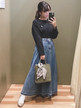 「cache cache（カシュ カシュ）のアイテム」を使った、ﾕﾂﾞﾂﾞｷさん（レディース・157cm）の秋コーディネート