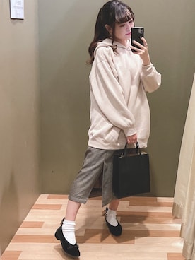 「cache cache（カシュ カシュ）のアイテム（トートバッグ）」を使った、ﾕﾂﾞﾂﾞｷさん（レディース・157cm）の秋コーディネート