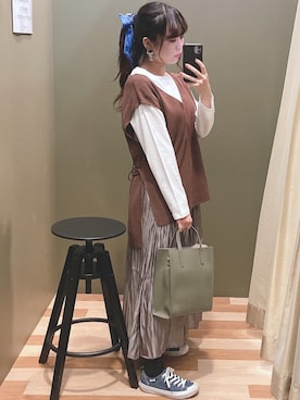 「cache cache（カシュ カシュ）のアイテム」を使った、ﾕﾂﾞﾂﾞｷさん（レディース・157cm）の秋コーディネート