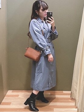 「Green　Parks（グリーンパークス）のアイテム（トレンチコート）」を使った、ﾕﾂﾞﾂﾞｷさん（レディース・157cm）の秋コーディネート