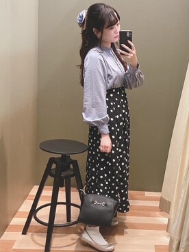 「Green　Parks（グリーンパークス）のビット金具付きミニショルダーバッグ＊（ショルダーバッグ）」を使った、ﾕﾂﾞﾂﾞｷさん（レディース・157cm）の秋コーディネート