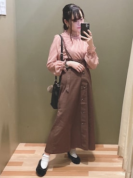 「ELENCARE DUE（エレンカーレデュエ）のアイテム」を使った、ﾕﾂﾞﾂﾞｷさん（レディース・157cm）の秋コーディネート