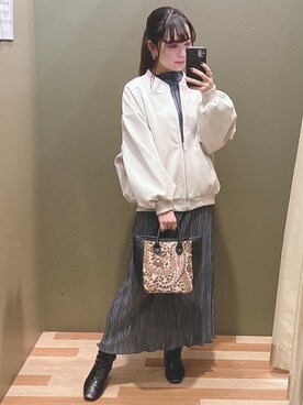 「Green　Parks（グリーンパークス）のアイテム（ブルゾン）」を使った、ﾕﾂﾞﾂﾞｷさん（レディース・157cm）の秋コーディネート