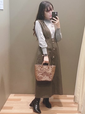 ﾕﾂﾞﾂﾞｷさん（レディース・157cm）の秋コーディネート