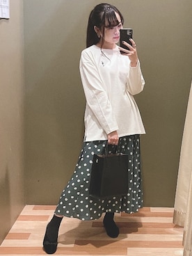 「cache cache（カシュ カシュ）のアイテム」を使った、ﾕﾂﾞﾂﾞｷさん（レディース・157cm）の秋コーディネート