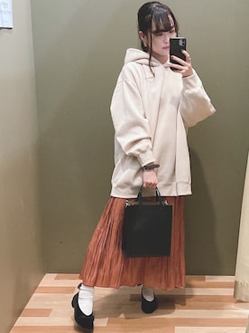 「cache cache（カシュ カシュ）のアイテム（バッグ）」を使った、ﾕﾂﾞﾂﾞｷさん（レディース・157cm）の秋コーディネート