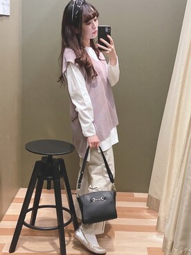 「rienda（リエンダ）のアイテム（財布/小物）」を使った、ﾕﾂﾞﾂﾞｷさん（レディース・157cm）の秋コーディネート